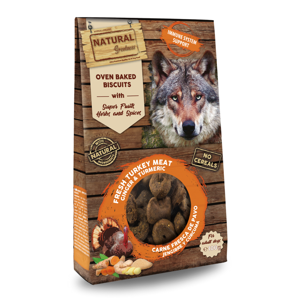 Pečeni piškoti priboljški za pse Natural Greatness podpora imunskemu sistemu
