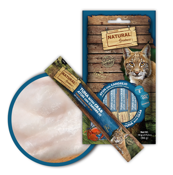 NATURAL GREATNESS CATS - KREMASTI PRIBOLJŠEK S TUNO IN RAKOVICO