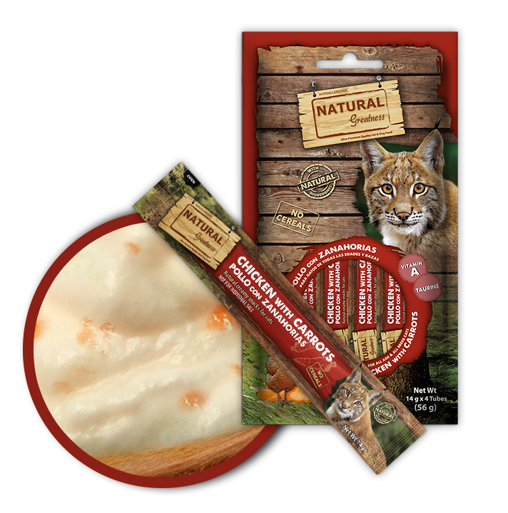 NATURAL GREATNESS CATS - KREMASTI PRIBOLJŠEK S PIŠČANCEM IN KORENJEM