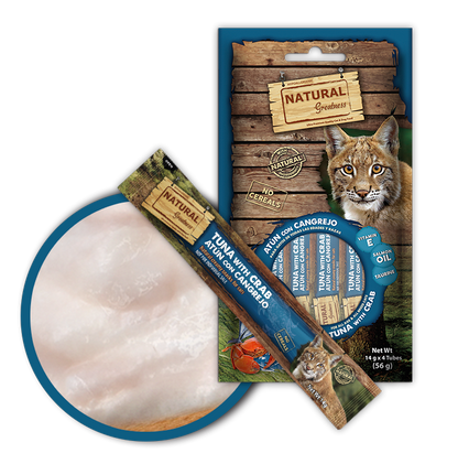 NATURAL GREATNESS CATS - KREMASTI PRIBOLJŠEK S TUNO IN RAKOVICO