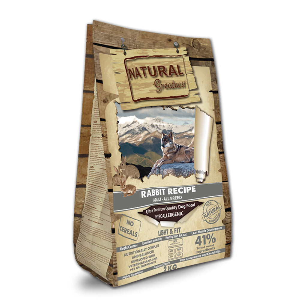 Naravna hrana za pse s kuncem Natural Greatness 2g