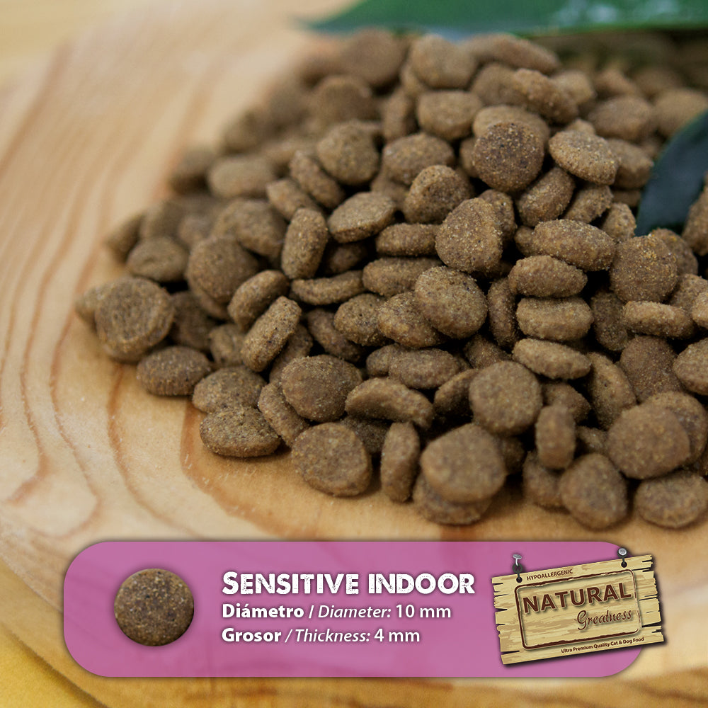 Briketi Natural Greatness Sensitive Indoor s prikazom velikosti