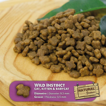 Briketi Natural Greatness Wild Instinct Baby & Kitten s prikazom velikosti