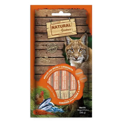 NATURAL GREATNESS CATS - KREMASTI PRIBOLJŠEK S PIŠČANCEM, TUNO IN JASTOGOM